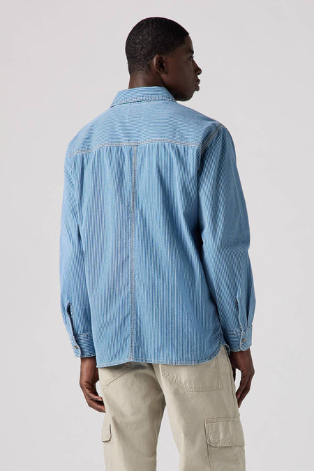 Hemd met lange mouwen - mid blue denim
