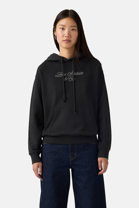 Sweater met kap - zwart
