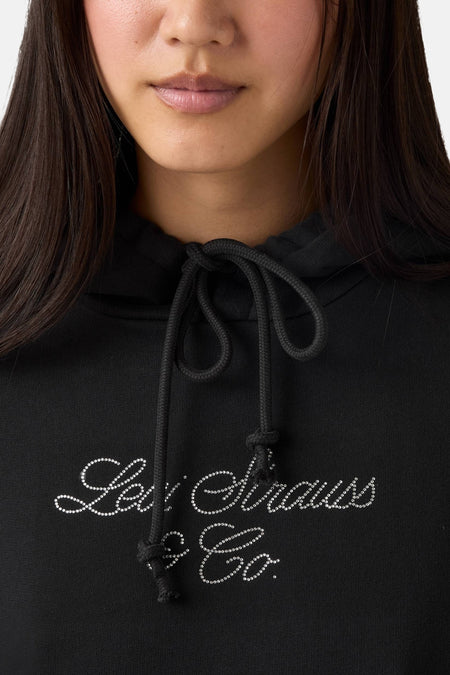Sweater met kap - zwart