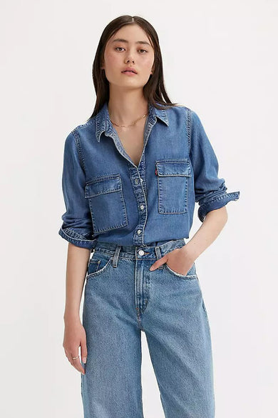 Chemise en jean - bleu