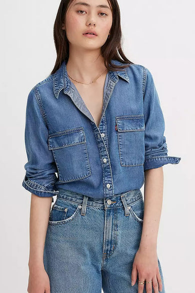 Chemise en jean - bleu
