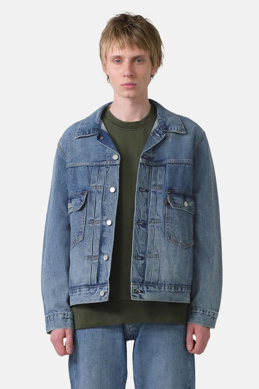 Jeansjas - Mid blue denim