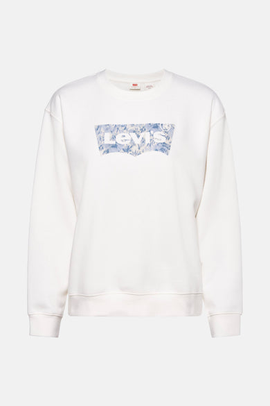 Beige sweater van Levi's met een grafische logoprint op de voorkant.