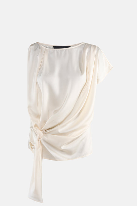 Blouse met korte mouwen - ecru