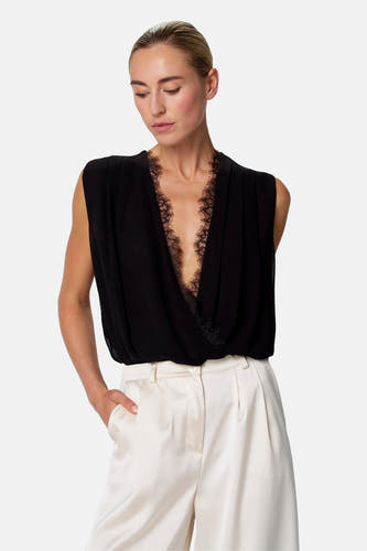 Blouse zonder mouwen - zwart