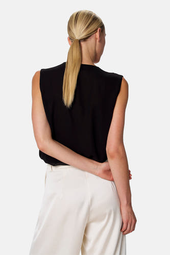 Blouse zonder mouwen - zwart