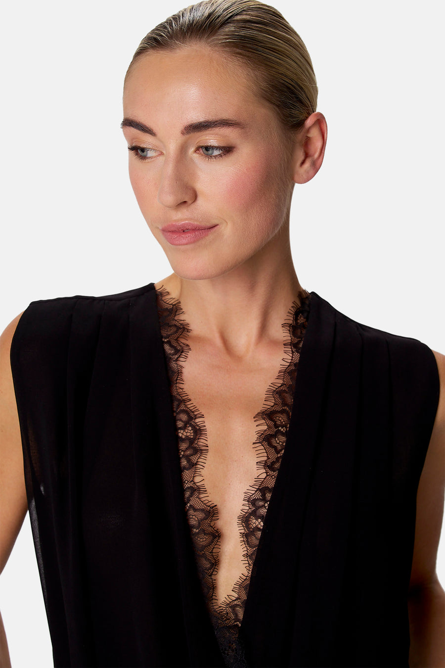 Blouse zonder mouwen - zwart