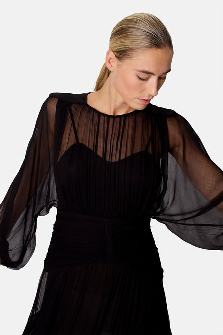Robe à manches longues - noir