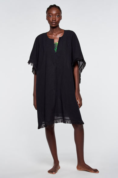 Robe &agrave; manches longues - noir