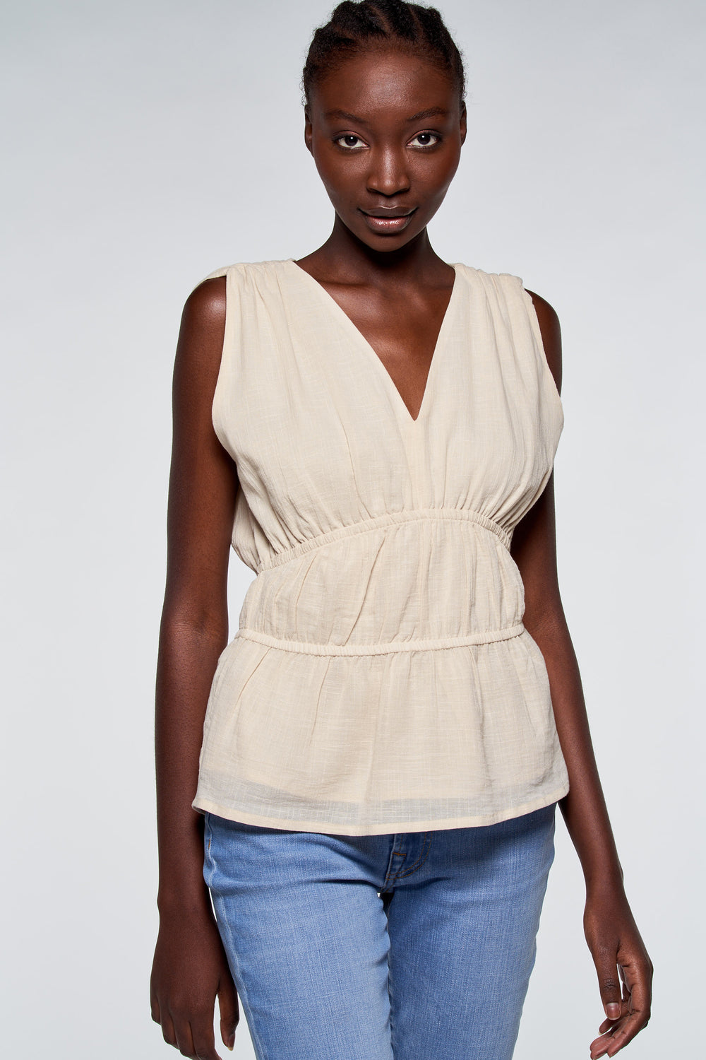 Top (zonder mouwen) Beige - Astrid Black Label
