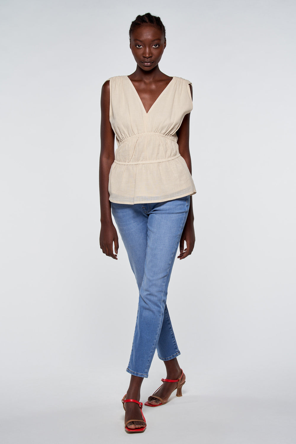Top (zonder mouwen) Beige - Astrid Black Label