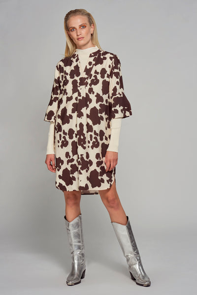 Kleedjes (korte mouwen) Bruin - Astrid Black Label