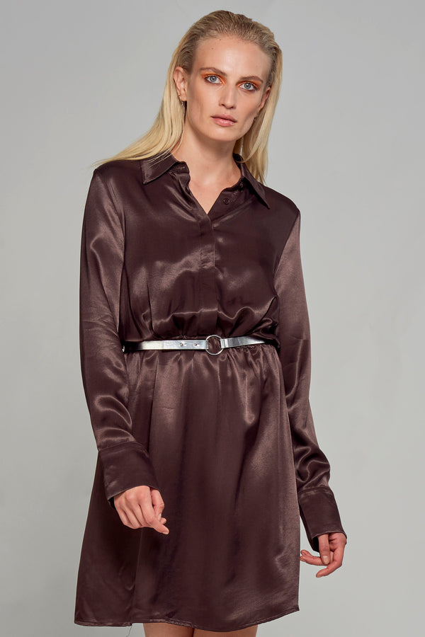 Kleedjes (lange mouwen) Bruin - Astrid Black Label