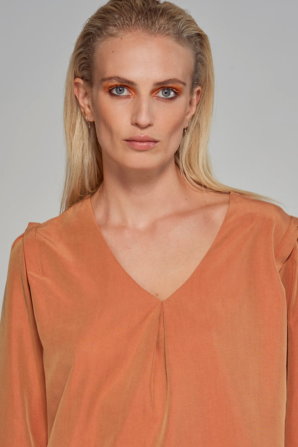 Blouse 3/4 Oranje - Astrid Black Label