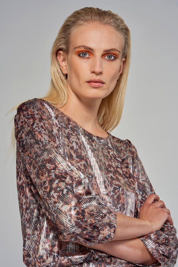 Kleedjes (lange mouwen) Zilver - Astrid Black Label