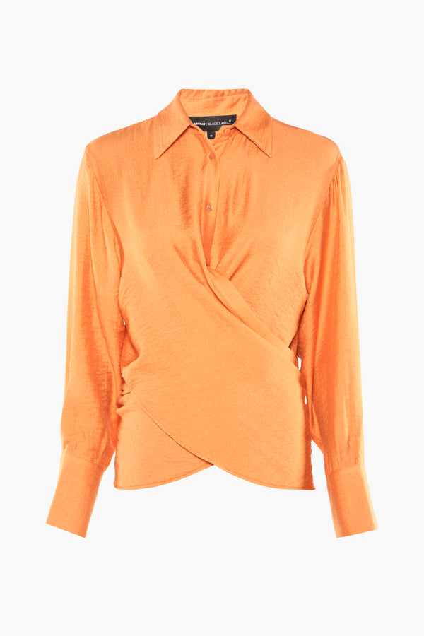 Blouse (lange mouwen) Oranje - Astrid Black Label