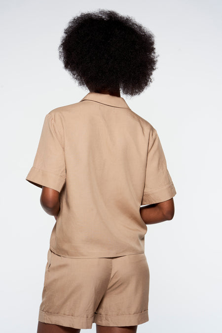 Chemisier (manches courtes) Beige - Astrid Black Label