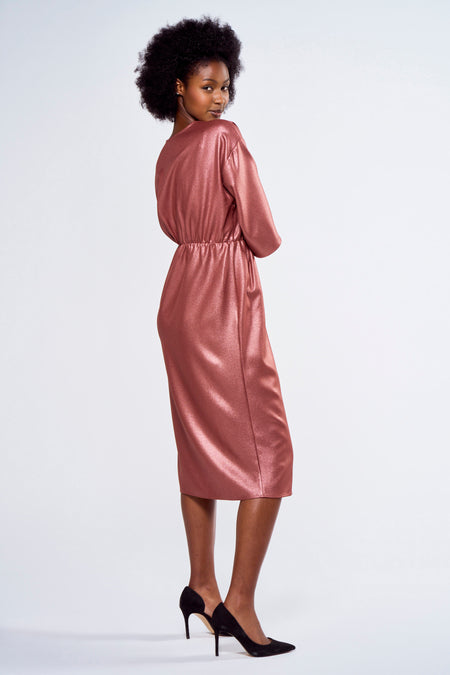Robe &agrave; manches courtes - rose