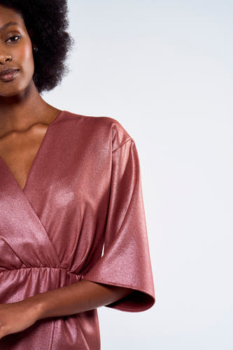 Robe &agrave; manches courtes - rose