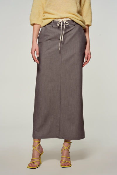 Rok (lang) Grijs - Astrid Black Label