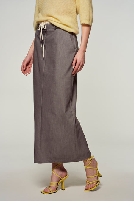 Rok (lang) Grijs - Astrid Black Label
