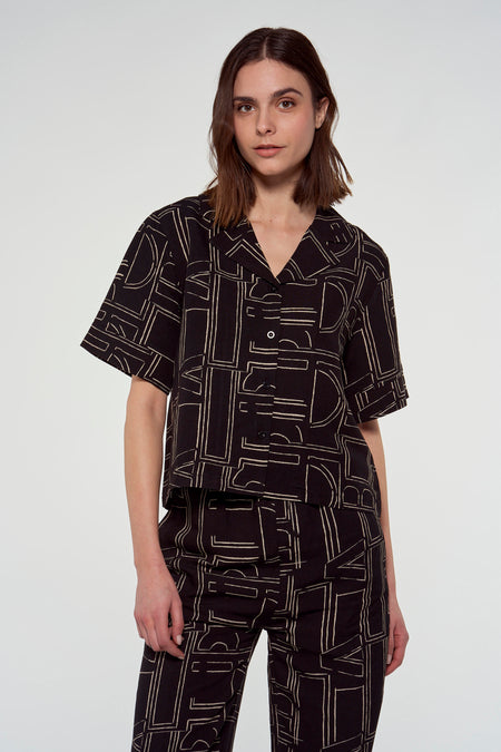 Chemisier (manches courtes) Noir - Astrid Black Label