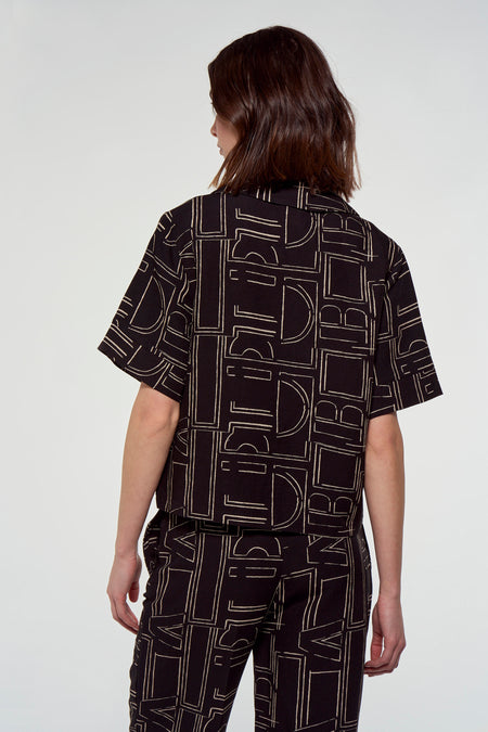 Chemisier (manches courtes) Noir - Astrid Black Label