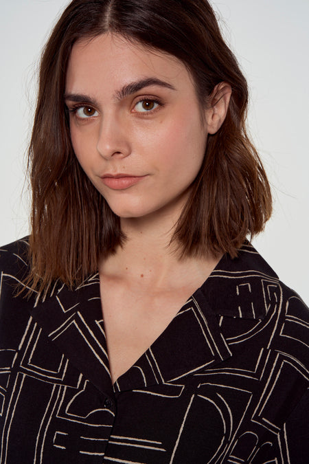 Chemisier (manches courtes) Noir - Astrid Black Label