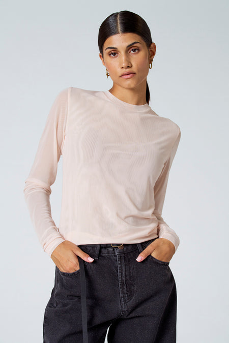 T-shirt met lange mouwen - ecru