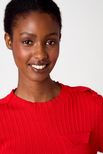 Pull à col rond - Rouge - Astrid Black Label