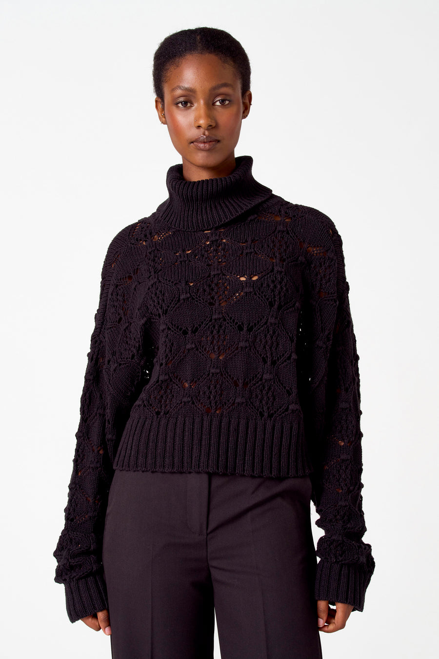 Pull à col roulé - noir - Astrid Black Label