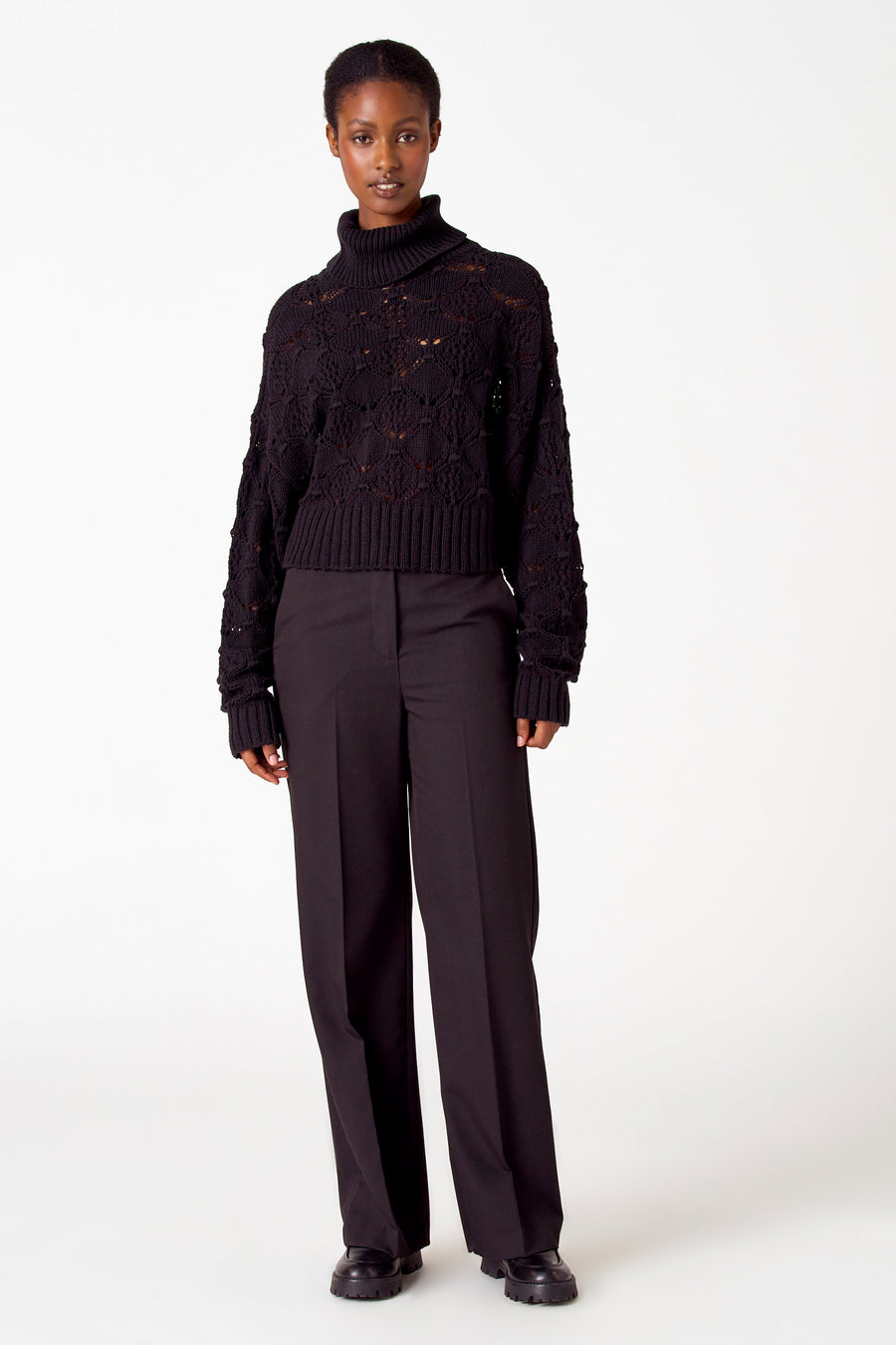 Pull à col roulé - noir - Astrid Black Label