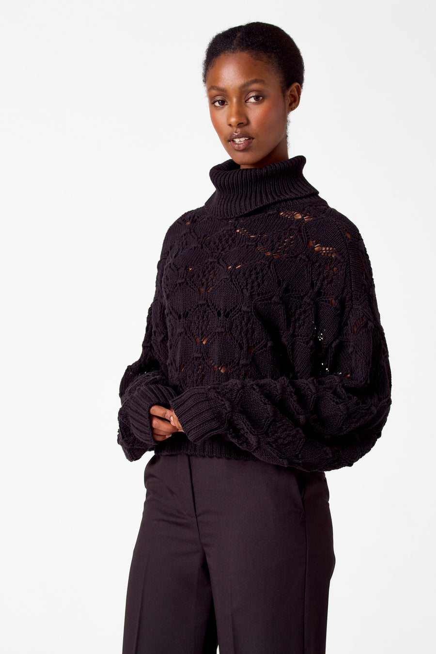 Pull à col roulé - noir - Astrid Black Label