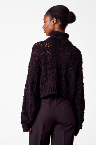 Pull à col roulé - noir - Astrid Black Label