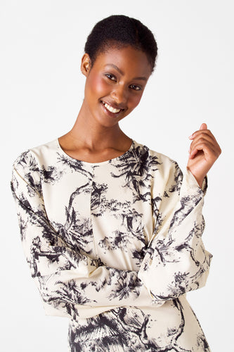 Kleedje met lange mouwen - ecru - Astrid Black Label