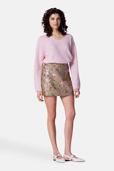 Trui met V-hals Roze - Astrid Black Label
