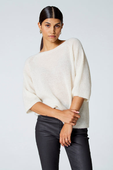 Trui met ronde hals Ecru - Astrid Black Label