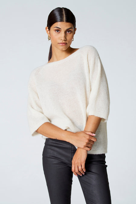 Trui met ronde hals Ecru - Astrid Black Label