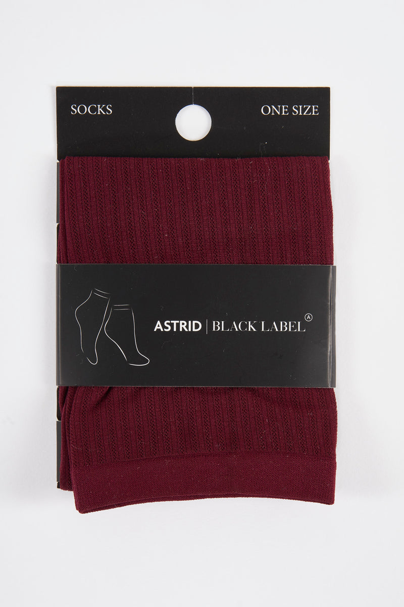 Sokken Bordeaux - Astrid Black Label