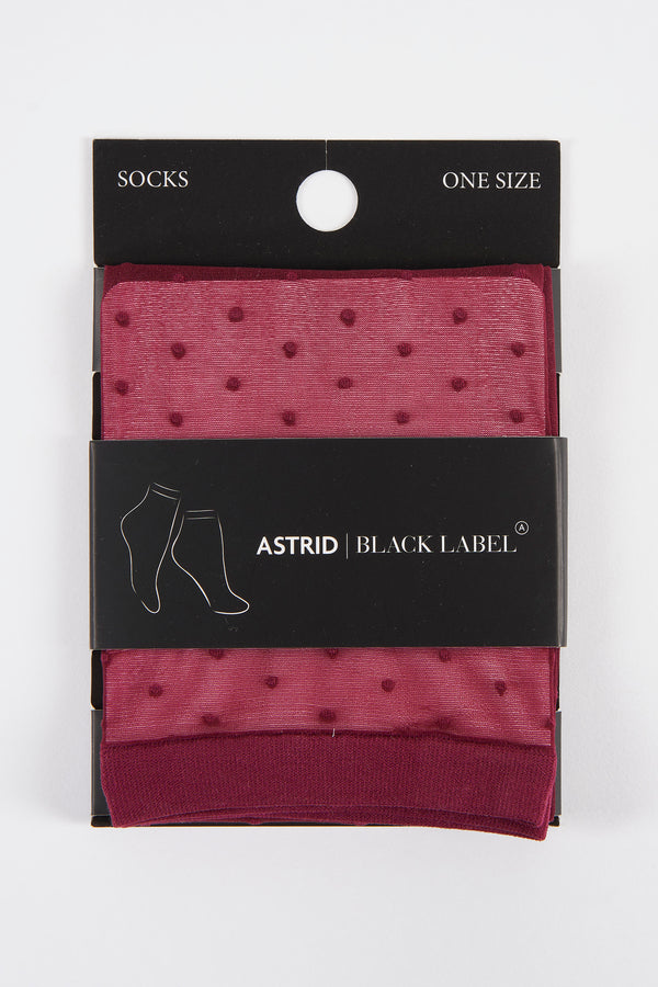 Sokken Bordeaux - Astrid Black Label