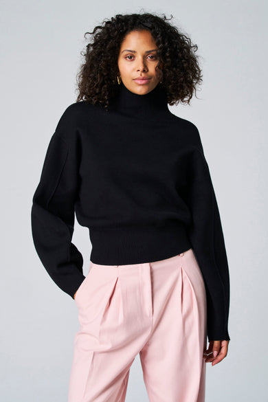 Pull col roulé Noir - Astrid Black Label