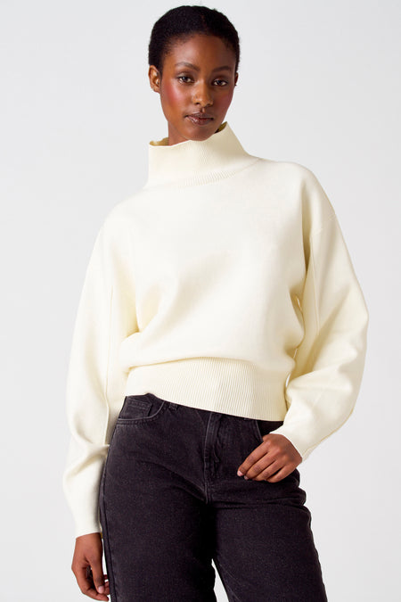 Pull col roulé Écru - Astrid Black Label