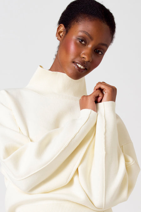 Pull col roulé Écru - Astrid Black Label