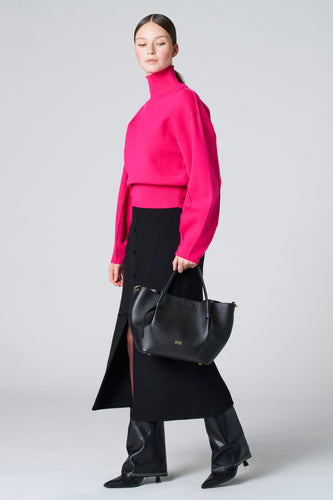 Pull met rolkraag - roze
