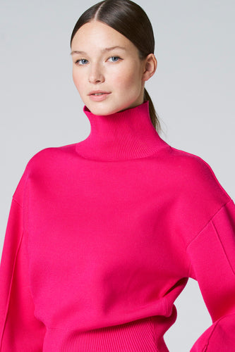 Pull met rolkraag - roze - Astrid Black Label