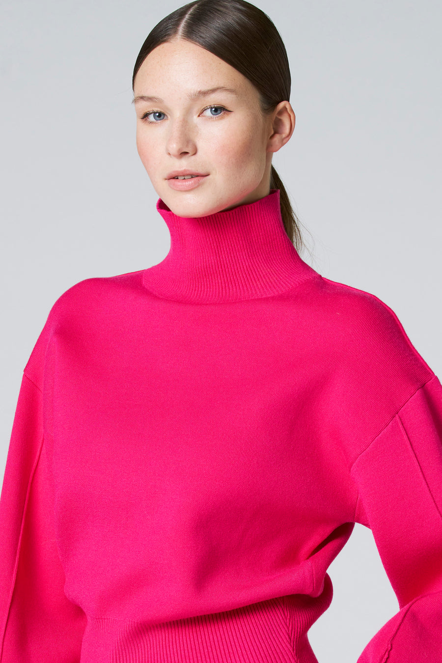 Pull met rolkraag - roze - Astrid Black Label