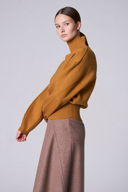 Pull met rolkraag - groen