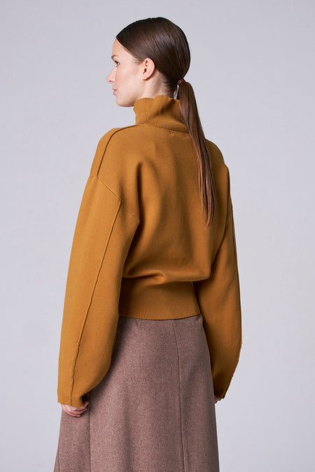 Pull met rolkraag - groen