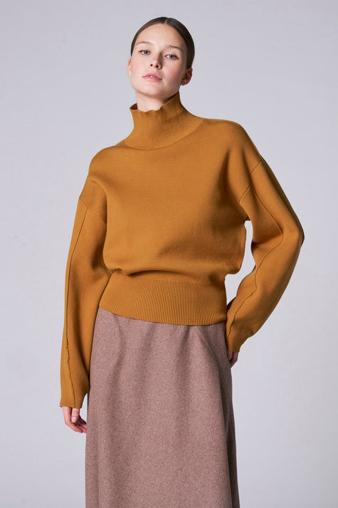 Pull met rolkraag - groen