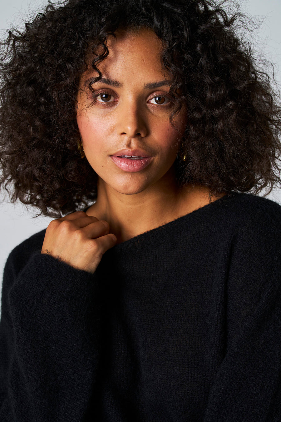 Pull met ronde hals - zwart - Astrid Black Label